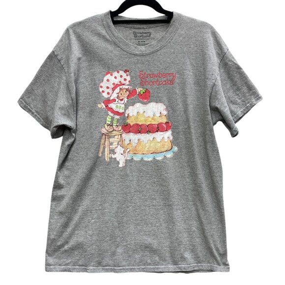 Strawberry Shortcake Little Baker T-Shirt, Men's Sz Medium, Gray w Retro Graphic - Picture 1 of 7